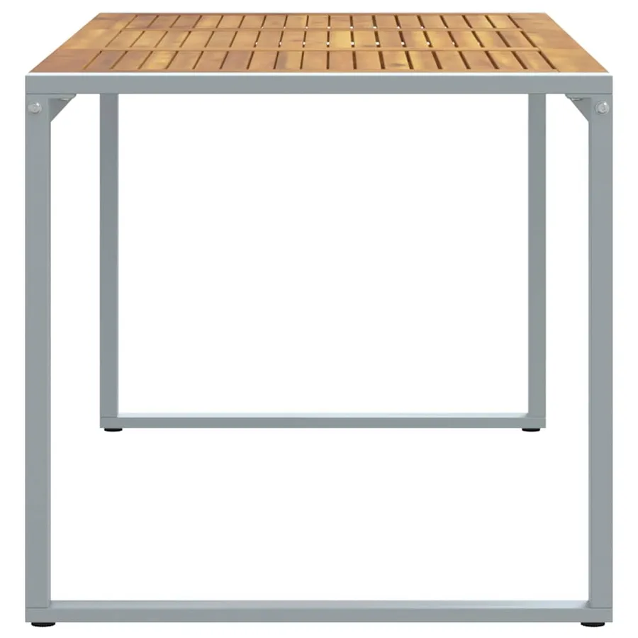 Table de Jardin Gris 160 x 80 x 75 cm Bois d'Acacia Massif - 6