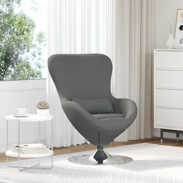 Fauteuil œuf Gris foncé 63 x 73 x 90 cm tissu
