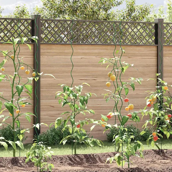 Soutien de plante 5 pcs Vert 170 x 0,6 x 0,6 cm Acier