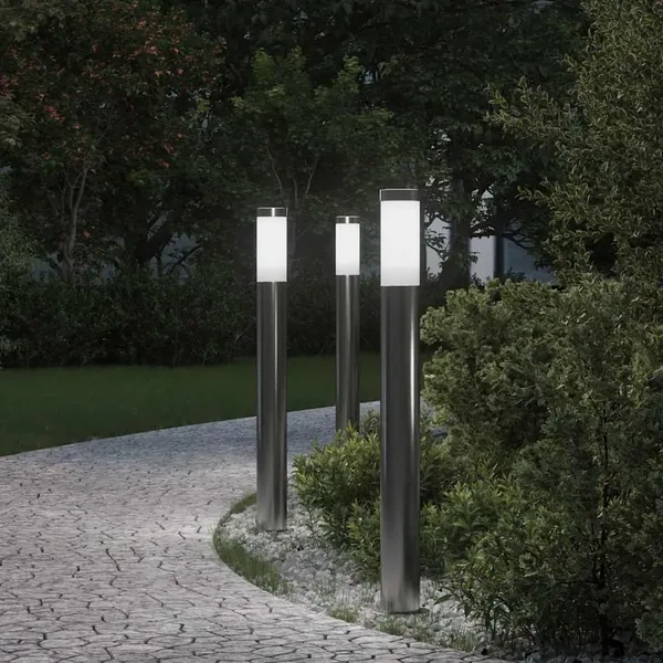 Borne lumineuse 3 pcs 80 cm Acier inoxydable IP44