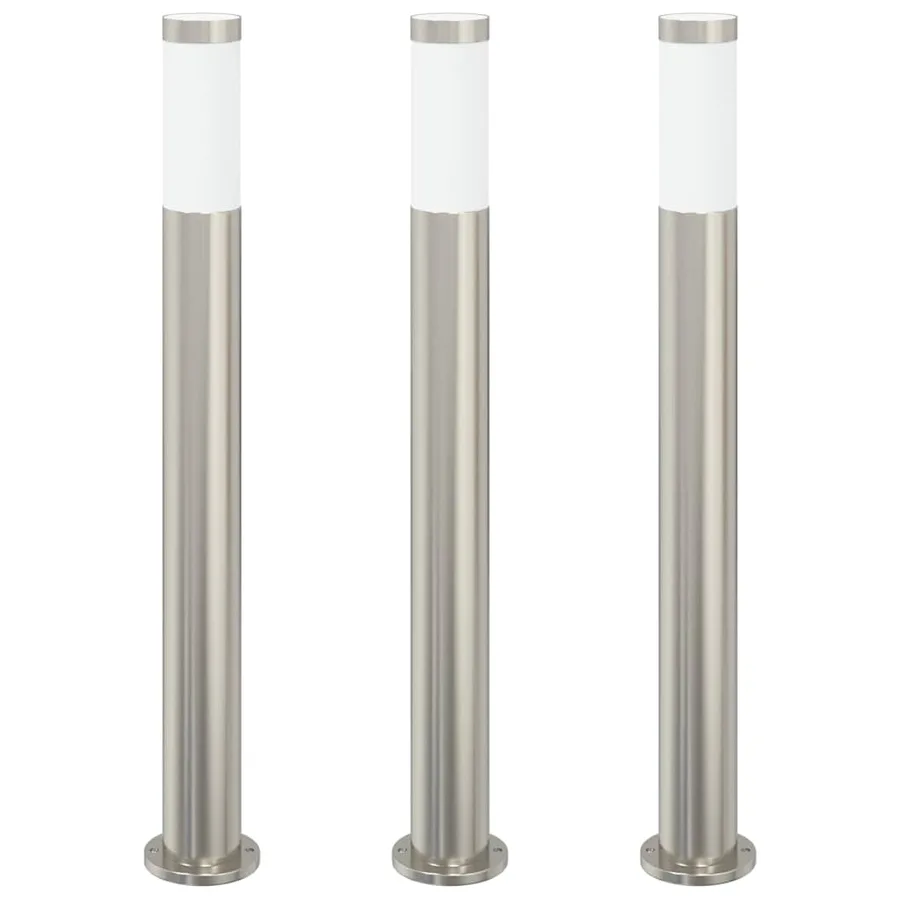Borne lumineuse 3 pcs 80 cm Acier inoxydable IP44 - 2