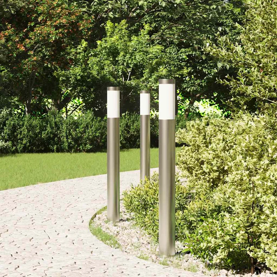 Borne lumineuse 3 pcs 80 cm Acier inoxydable IP44 - 3
