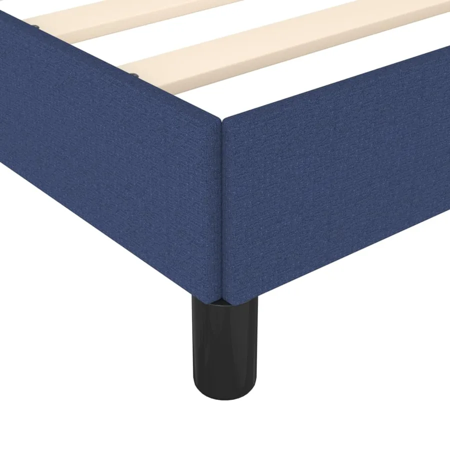 Cadre de lit sans matelas bleu 100x200 cm tissu - 7