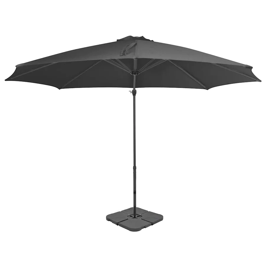 Parasol de jardin avec base portable anthracite - 2