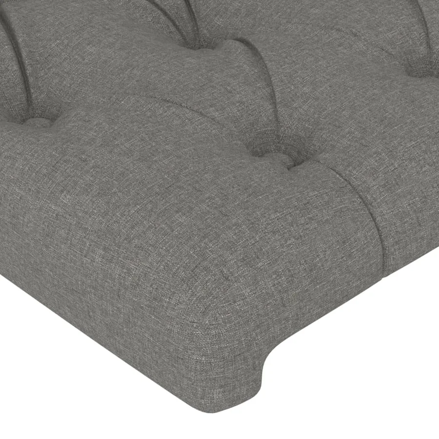 Tête de lit à LED Gris clair 80x7x78/88 cm Tissu - 5