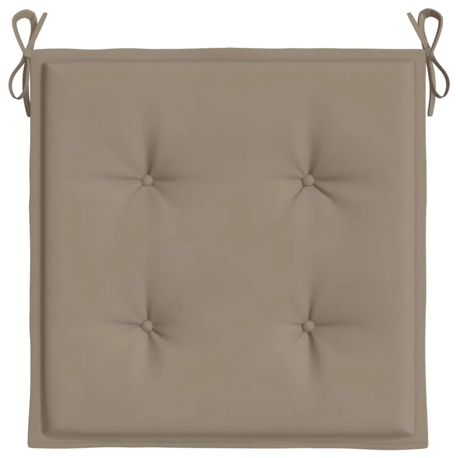 Coussins de chaise jardin lot de 6 taupe 50x50x4cm tissu oxford - 6