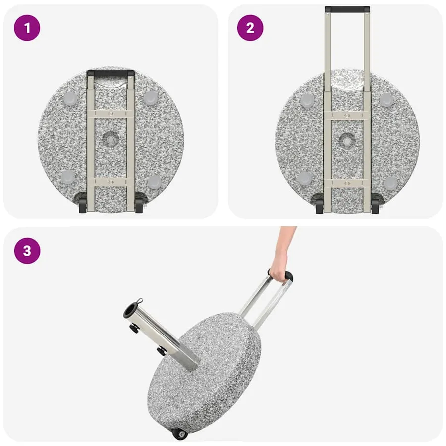 Pied de parasol Gris Ø 45 x 37,5 cm Granite - 8