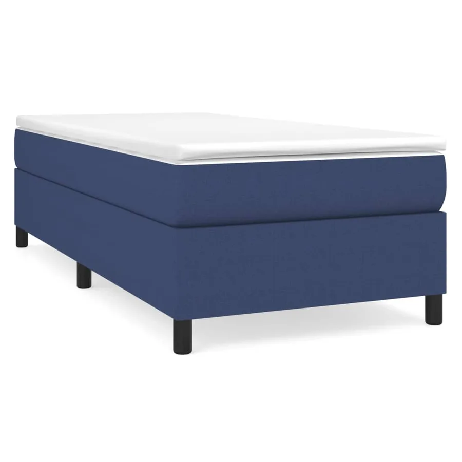 Sommier à lattes de lit avec matelas Bleu 90x200 cm Tissu - 2