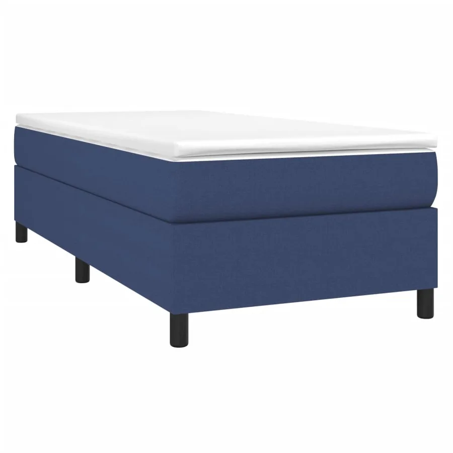 Sommier à lattes de lit avec matelas Bleu 90x200 cm Tissu - 3