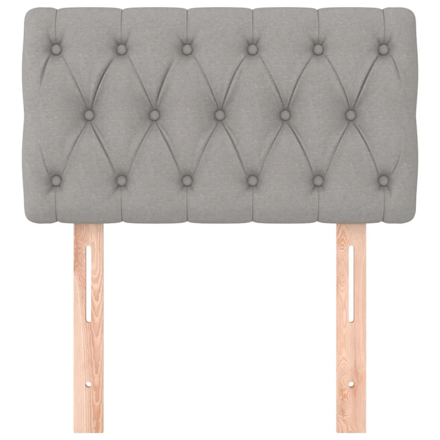 Tête de lit Gris clair 80x7x78/88 cm Tissu - 3