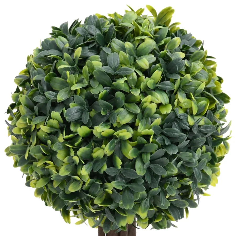 Plantes de buis artificiel 2 pcs avec pots Boule Vert 33 cm - 5