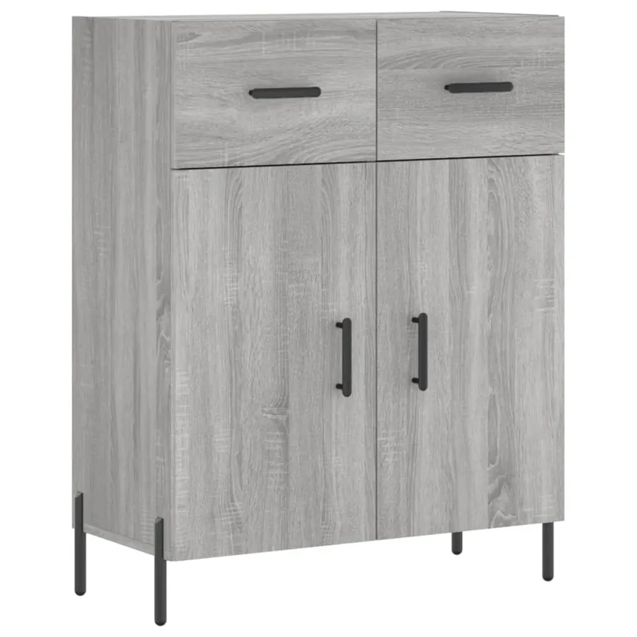 Buffet haut Sonoma gris 69,5x34x180 cm Bois d'ingénierie - 7
