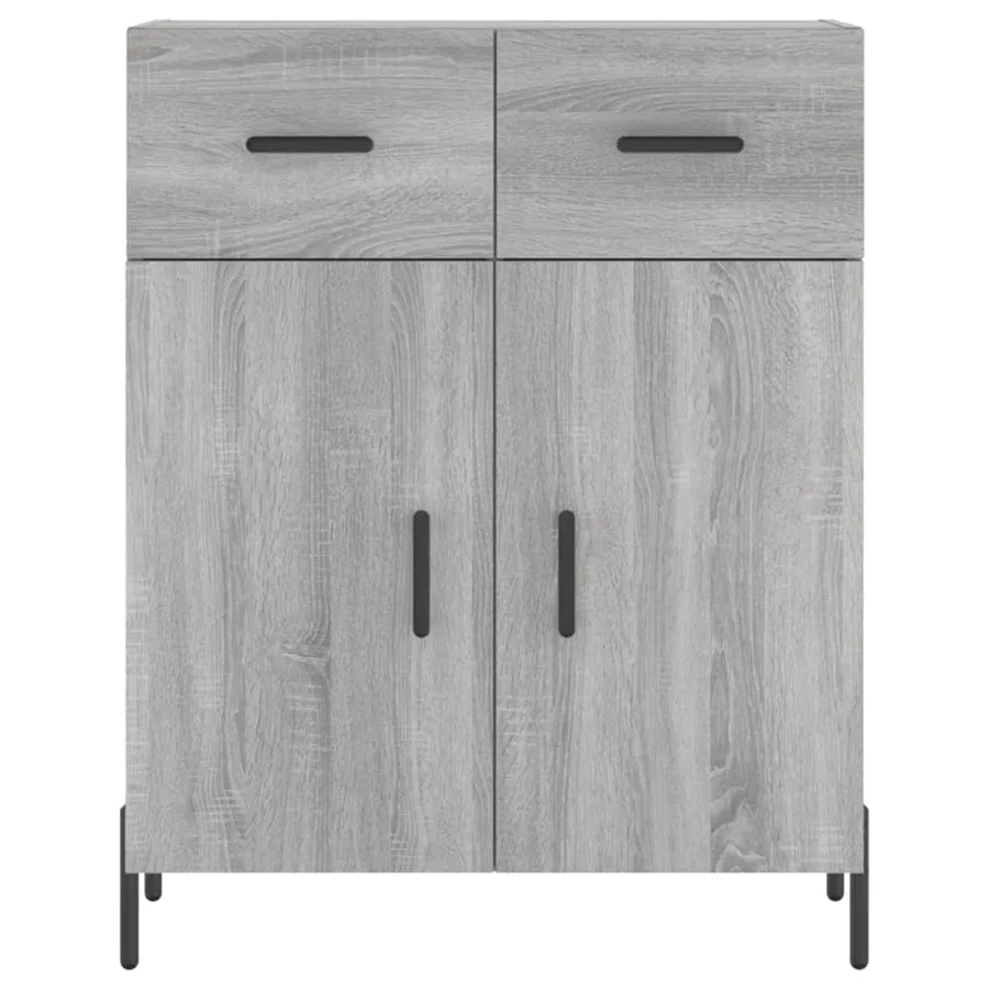 Buffet haut Sonoma gris 69,5x34x180 cm Bois d'ingénierie - 8