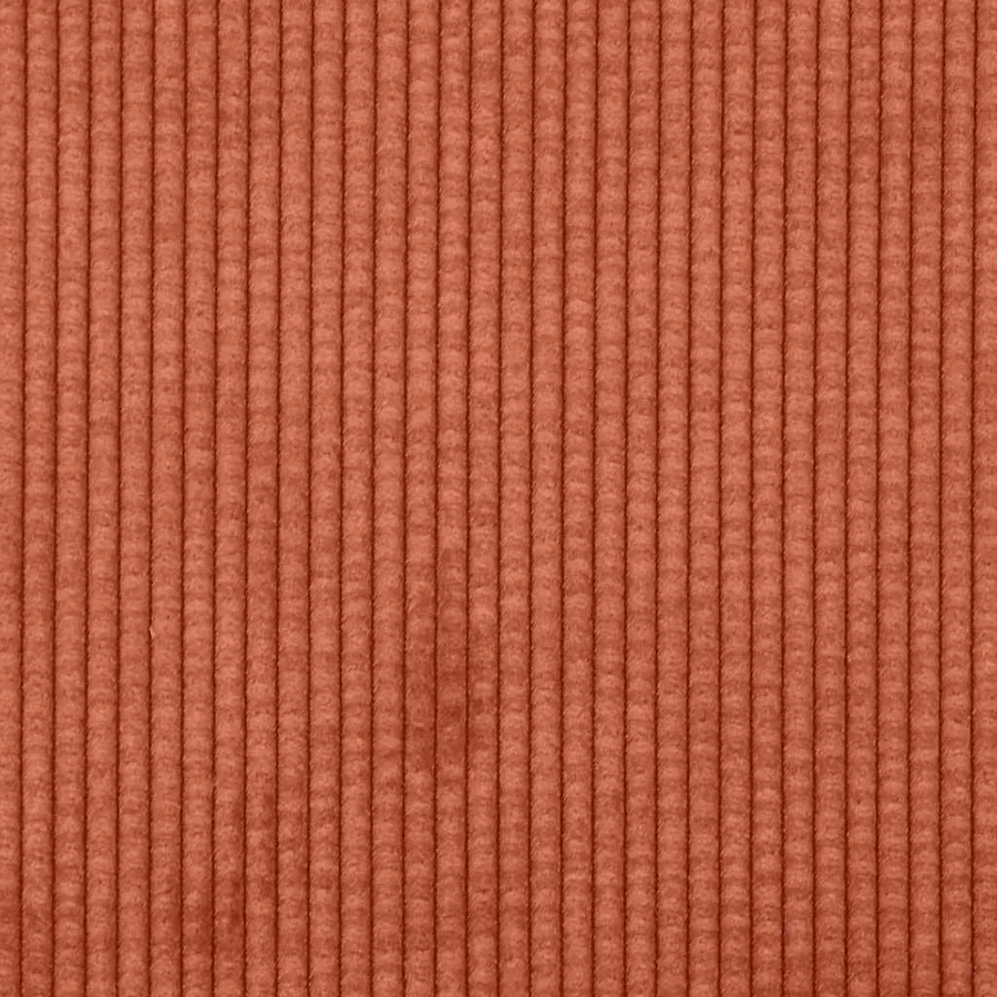 Chaise longue avec coussin rouge orange tissu en velours côtelé - 8