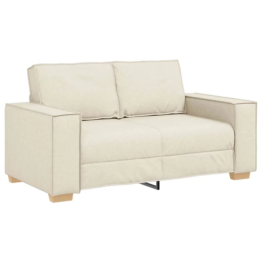 Canapé 2 pcs Beige 220 x 80 x 84 cm Tissu en lin mélangé - 4