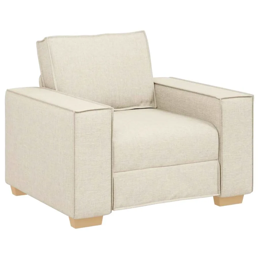 Ensemble de Canapés 3 pcs Beige 220 x 80 x 84 cm - 4