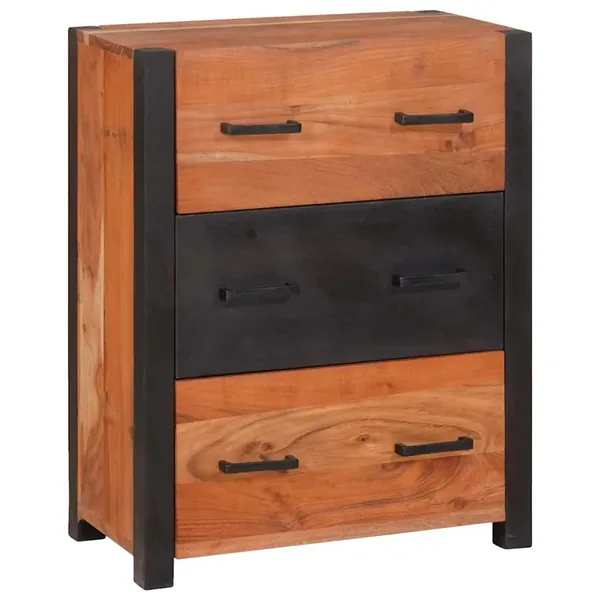Buffet avec tiroir Marron 55 x 30 x 75 cm Bois d'Acacia Massif