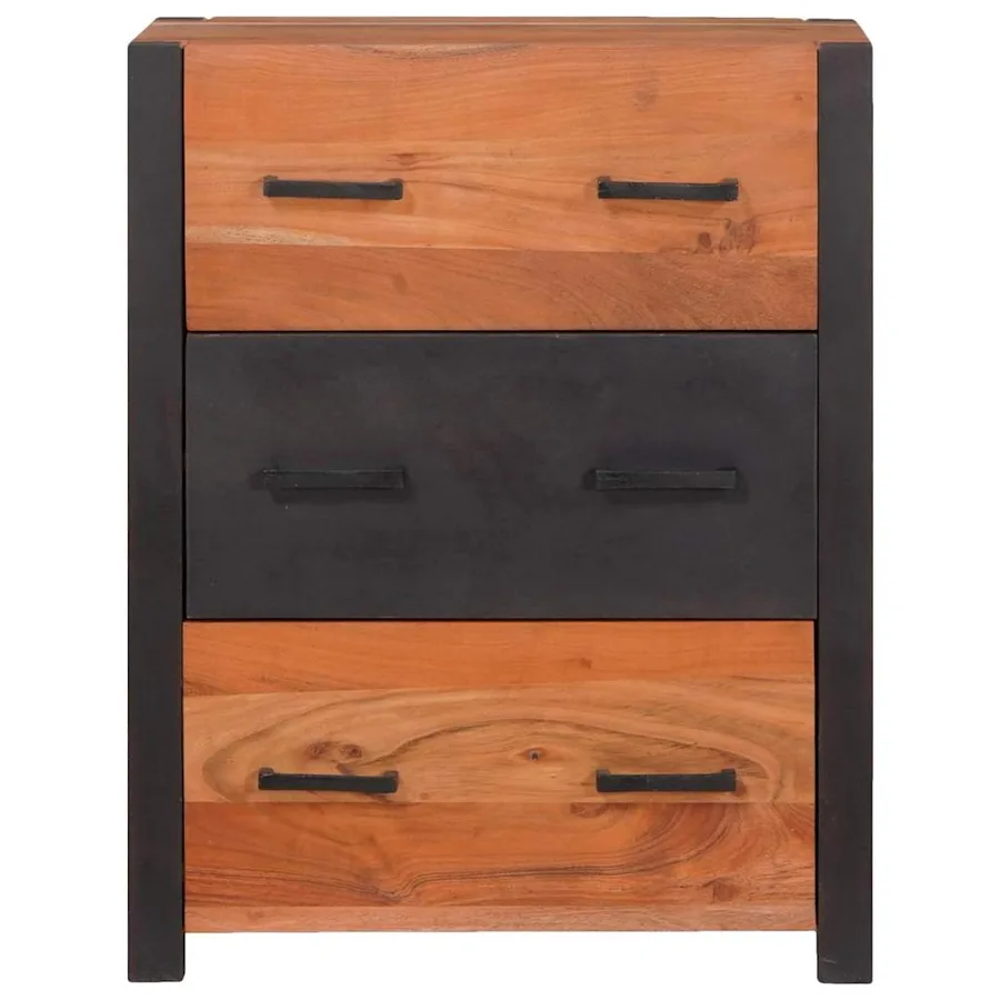 Buffet avec tiroir Marron 55 x 30 x 75 cm Bois d'Acacia Massif - 5