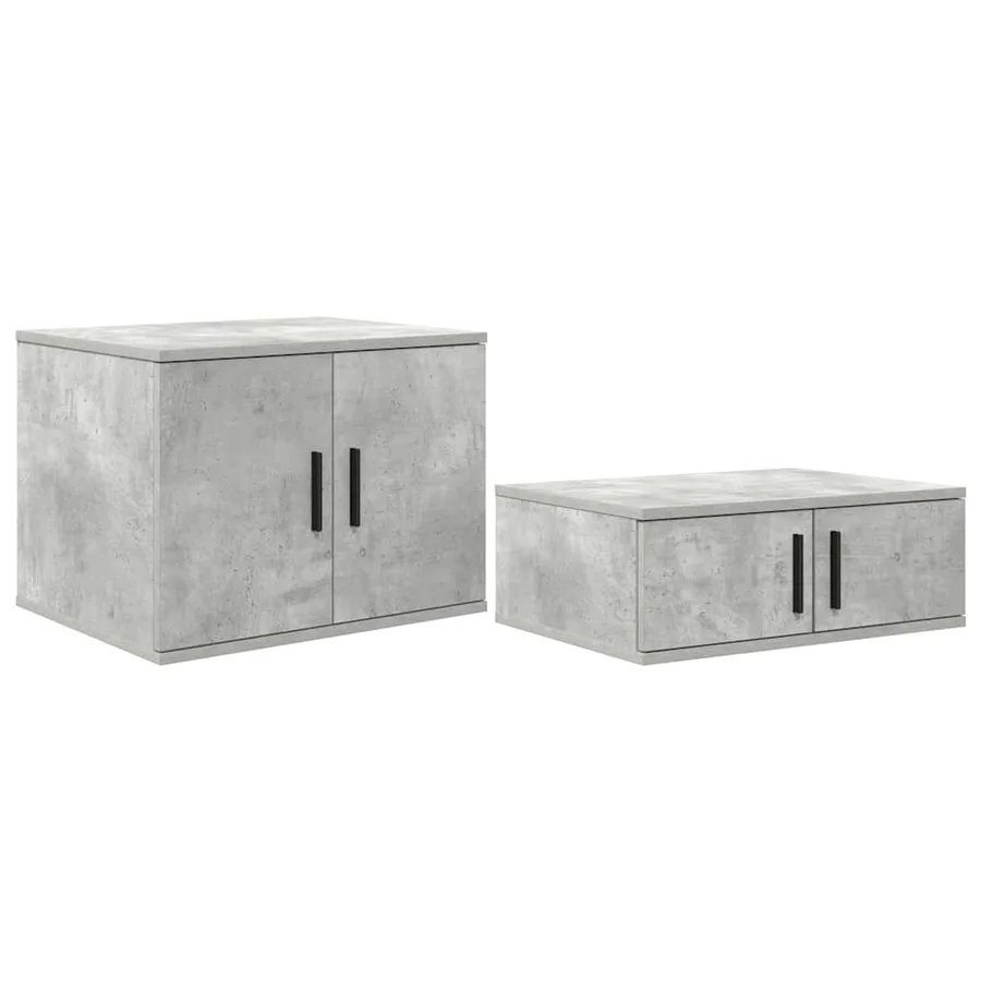 Armoire de rangement 2 pcs Gris béton 108 x 41 x 40 cm - 2