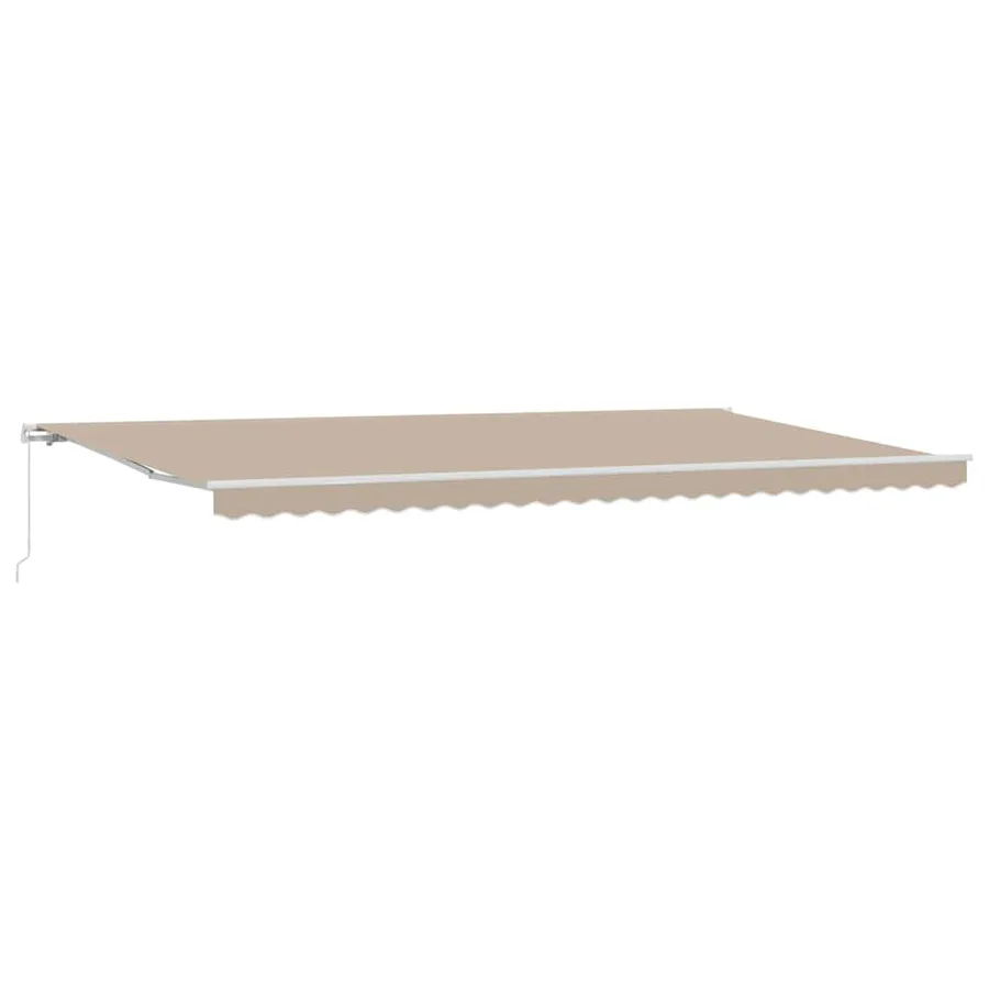 Auvent rétractable Beige 600 × 350 cm Polyester et Aluminium - 2