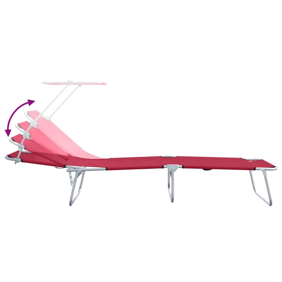 Transat 2 pcs Rouge 58 x 188 x 77cm Polyester - 10
