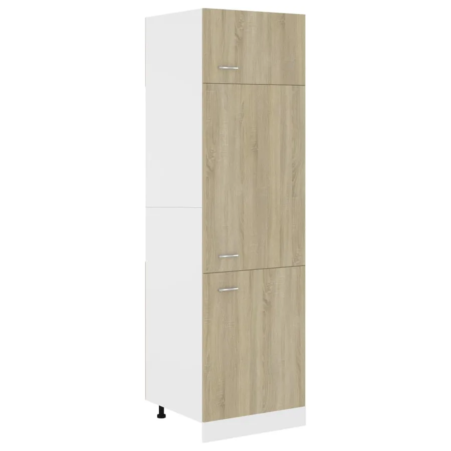 Armoire de réfrigérateur Chêne sonoma Bois d’ingénierie - 2