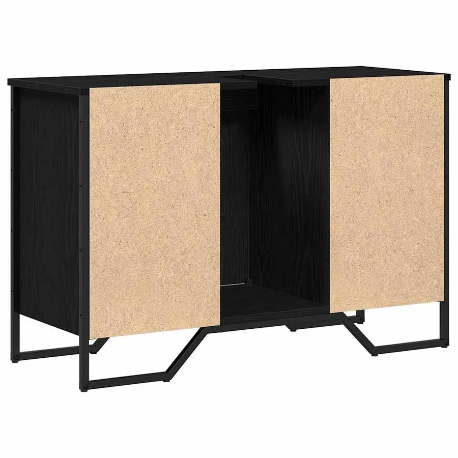 Meuble de Lavabo de Salle de Bain Chêne noir 91 x 35 x 60 cm - 7