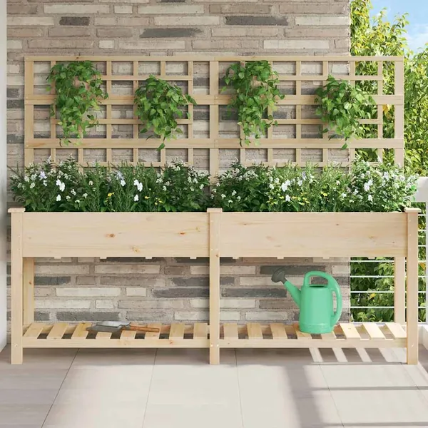 Cache-pot de jardin Beige 203,5 x 54 x 152,5 cm