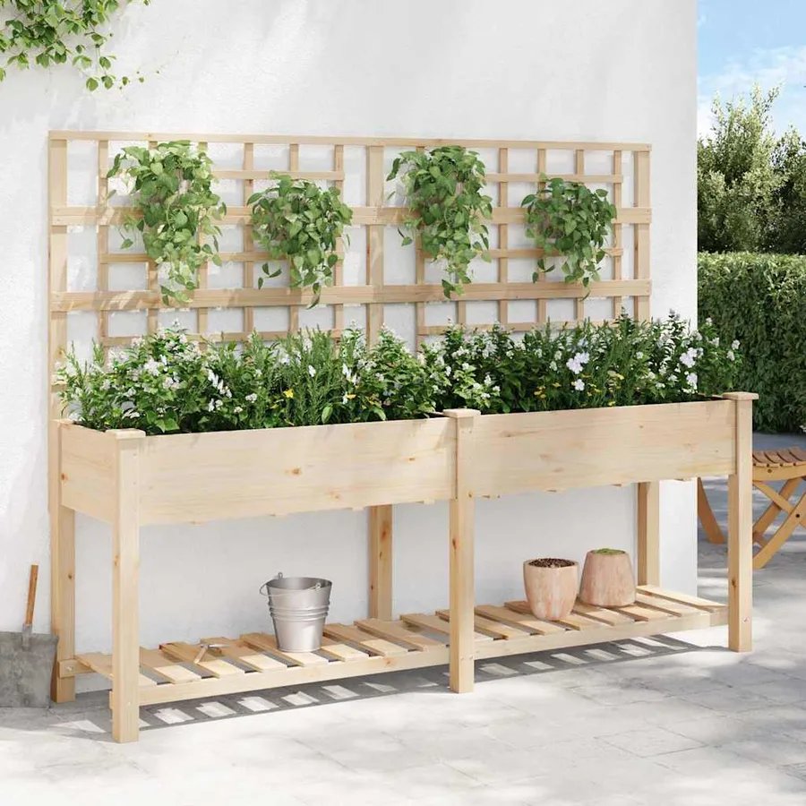 Cache-pot de jardin Beige 203,5 x 54 x 152,5 cm - 4