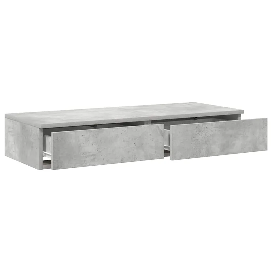 Tiroirs de lit Gris béton 90 x 36,5 x 16,5 cm Bois d'ingénierie - 5