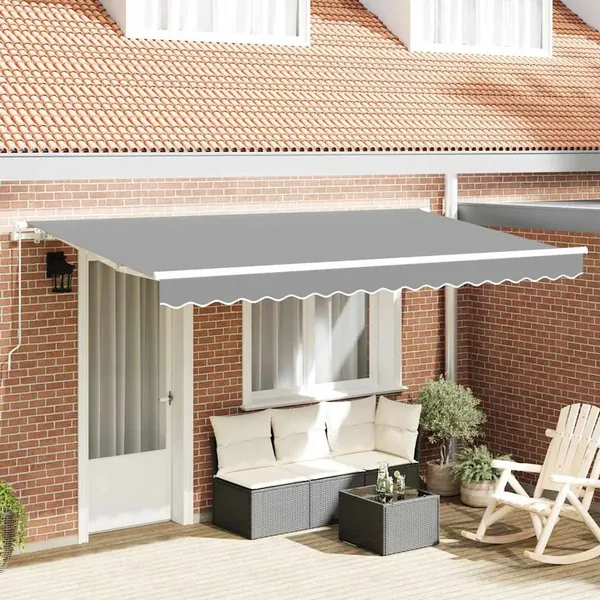 Cadre d'auvent Blanc 4 x 2 m Métal