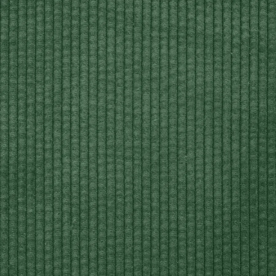 Chaise longue avec coussin vert foncé tissu en velours côtelé - 8