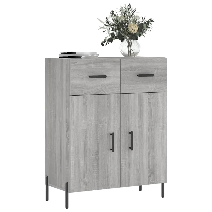 Buffet sonoma gris 69,5x34x90 cm bois d'ingénierie - 3