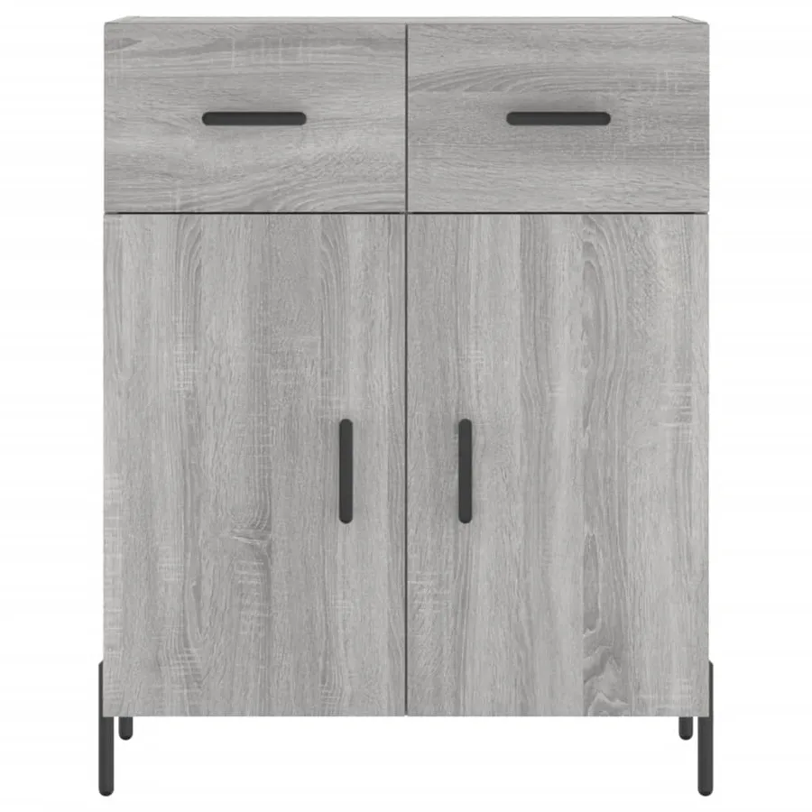 Buffet sonoma gris 69,5x34x90 cm bois d'ingénierie - 6