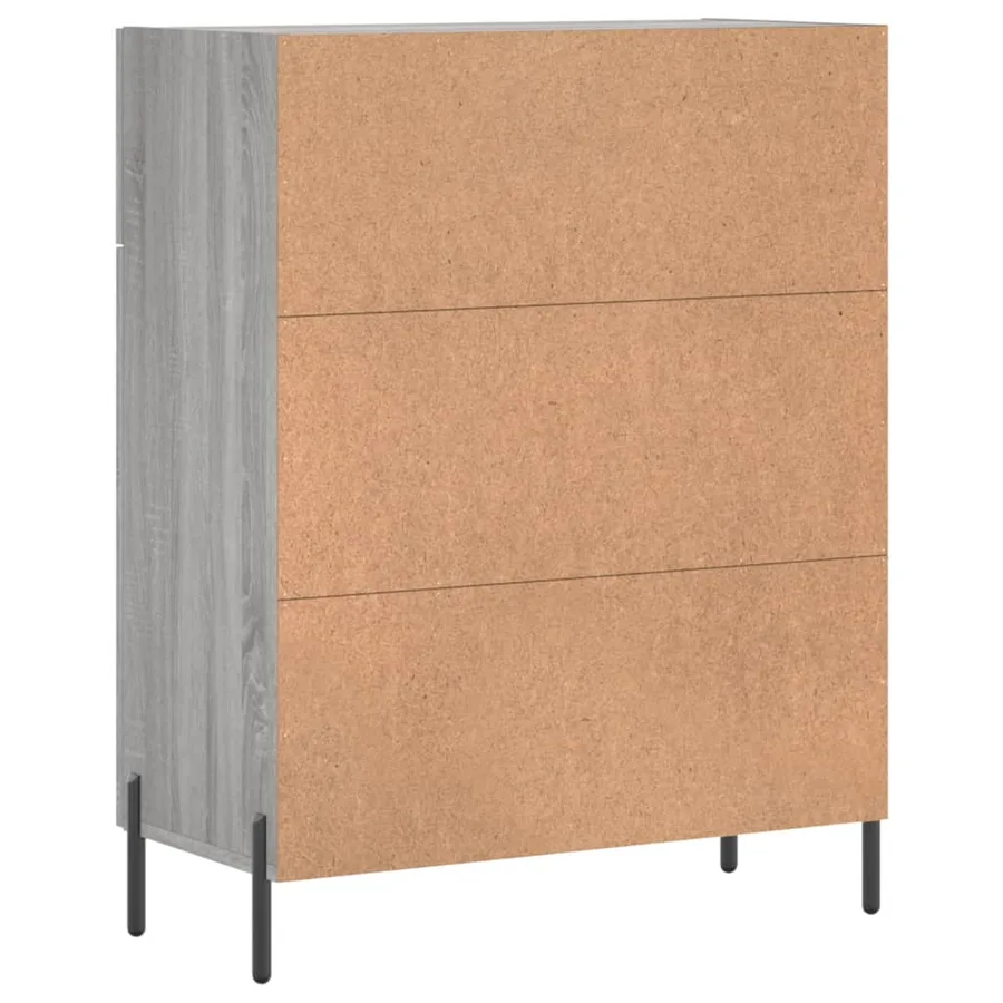 Buffet sonoma gris 69,5x34x90 cm bois d'ingénierie - 8