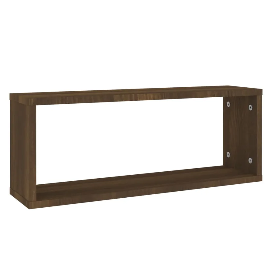 Étagères murales cube 2 pcs Chêne marron Bois d’ingénierie - 3