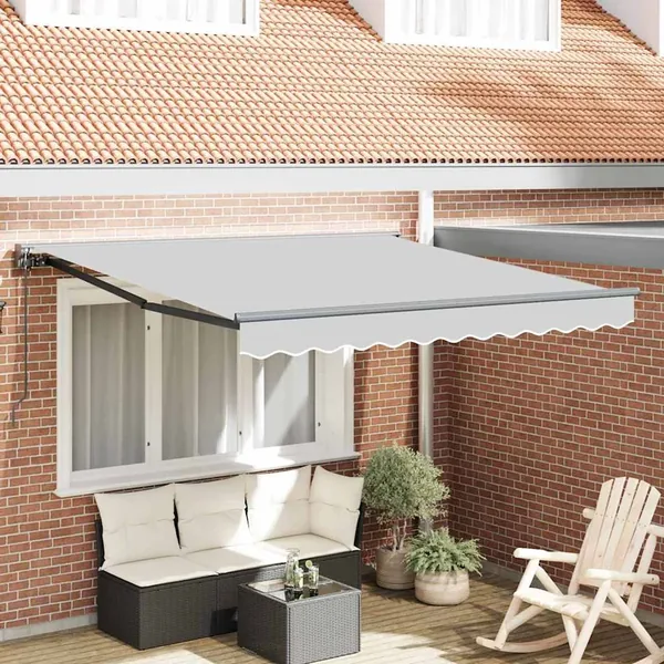 Cadre d'auvent Réglable Anthracite 3,5 x 2,5 m Acier