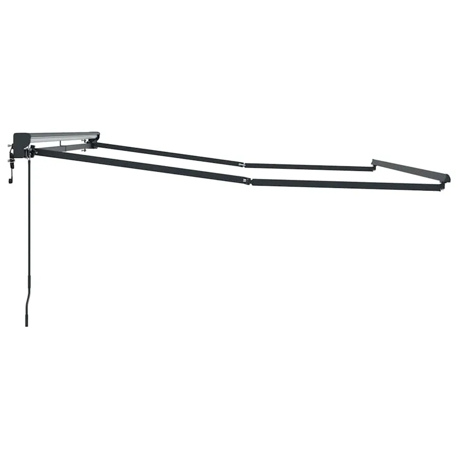 Cadre d'auvent Réglable Anthracite 3,5 x 2,5 m Acier - 5