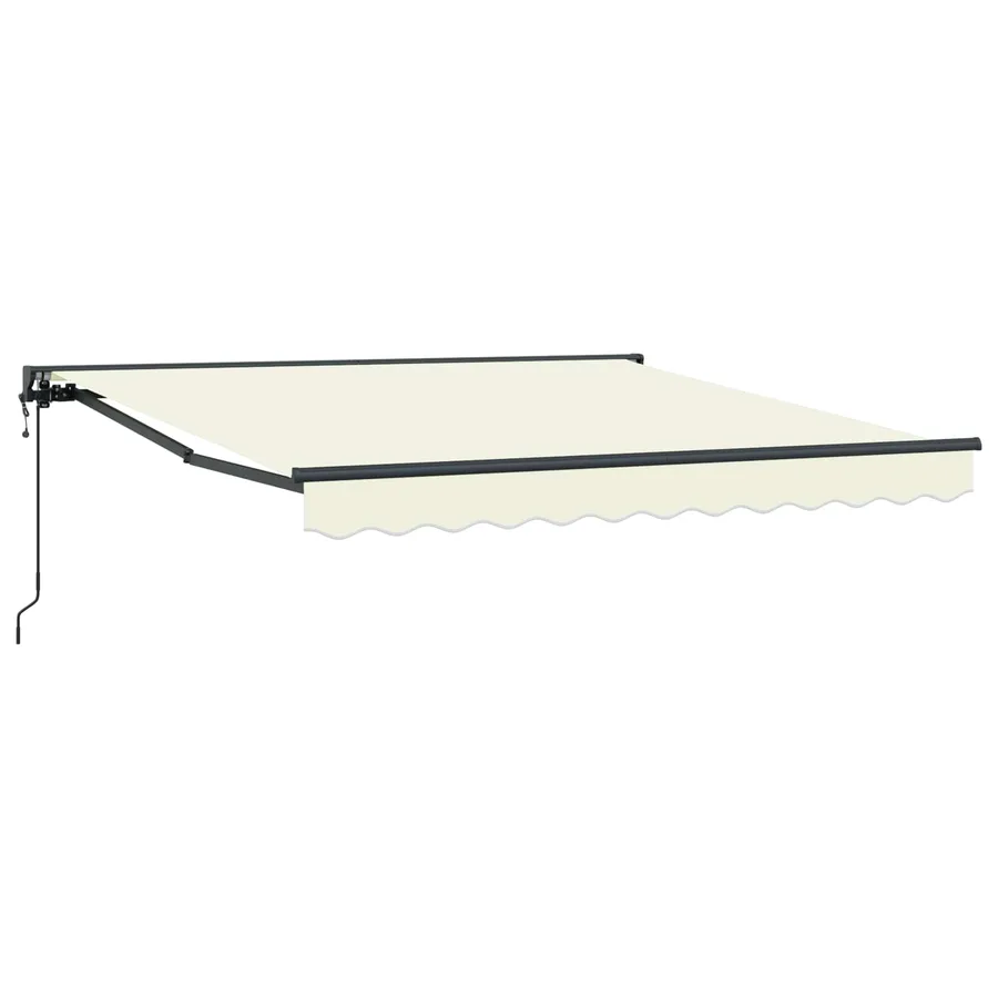 Cadre d'auvent Crème 350 x 250 cm Polyester avec revêtement PU - 2