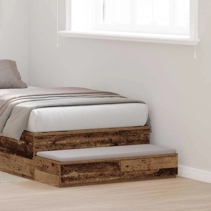 Tiroirs de lit avec tiroir Bois ancien 80 x 36,5 x 16,5 cm