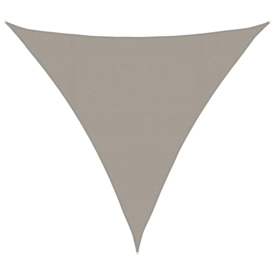 Voile d'ombrage 160 g/m² triangulaire gris clair 4x4x4 m PEHD - 2