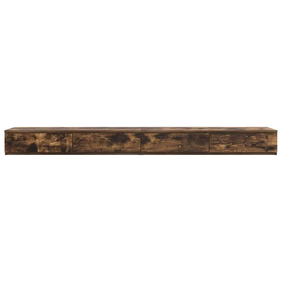Tiroirs de lit avec tiroir Chêne fumé 180 x 36,5 x 16,5 cm - 6