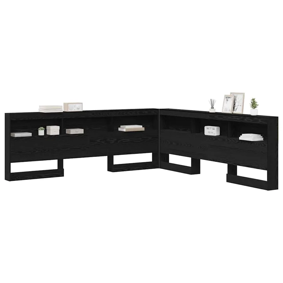 Tête de lit de rangement Chêne noir 180 cm Bois d'ingénierie - 3