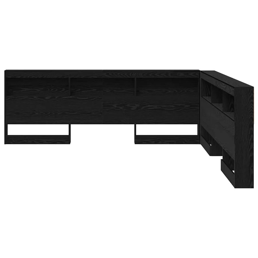 Tête de lit de rangement Chêne noir 180 cm Bois d'ingénierie - 6