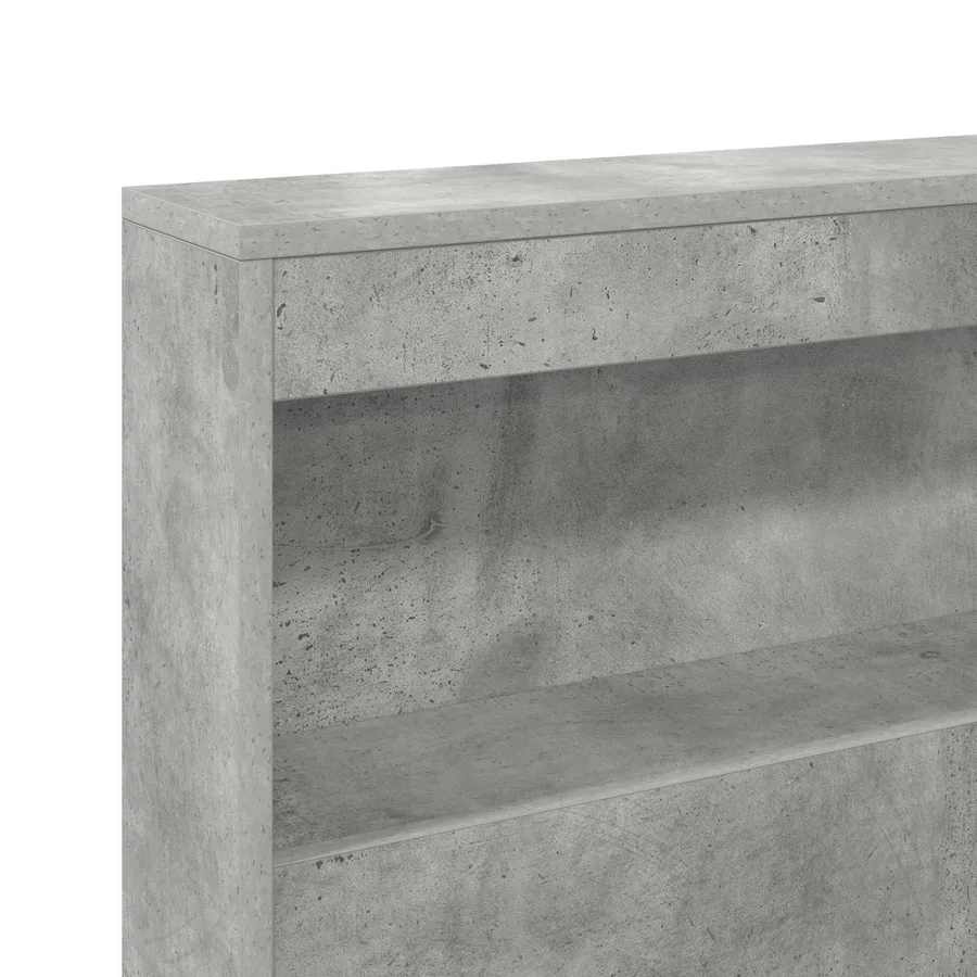 Tête de lit de rangement Gris béton 160 cm Bois d'ingénierie - 9