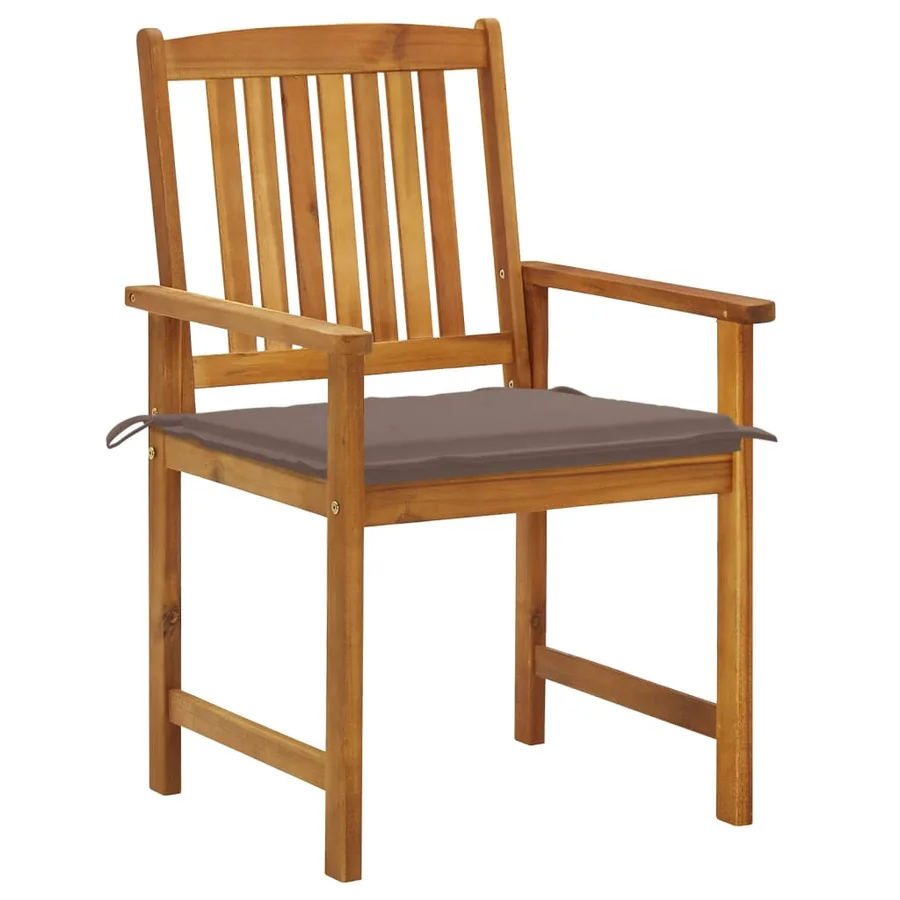 Chaises de jardin avec coussins lot de 6 Bois d'acacia massif - 2