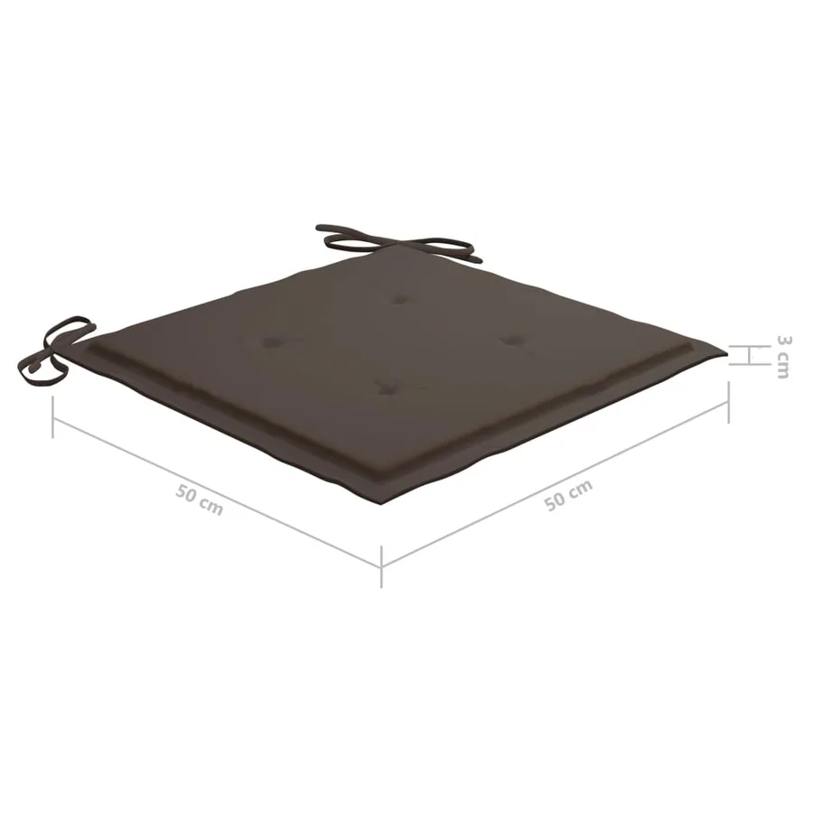 Chaises de jardin avec coussins lot de 6 Bois d'acacia massif - 9