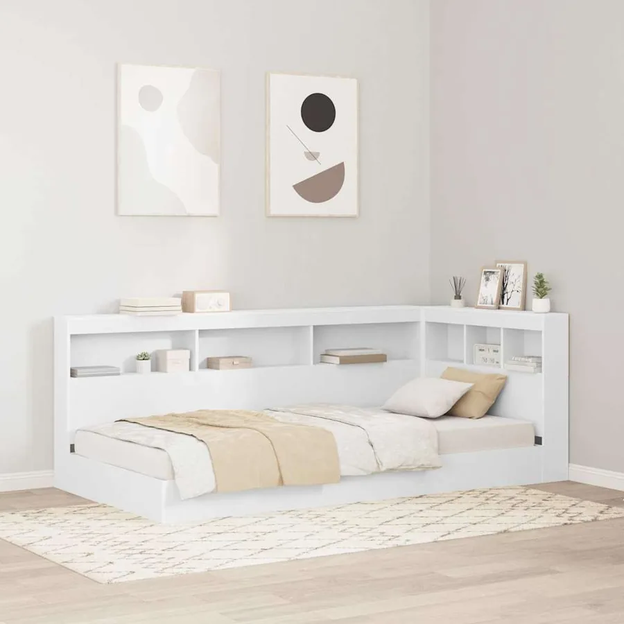 Tête de lit de rangement Blanc 75 cm Bois d'ingénierie