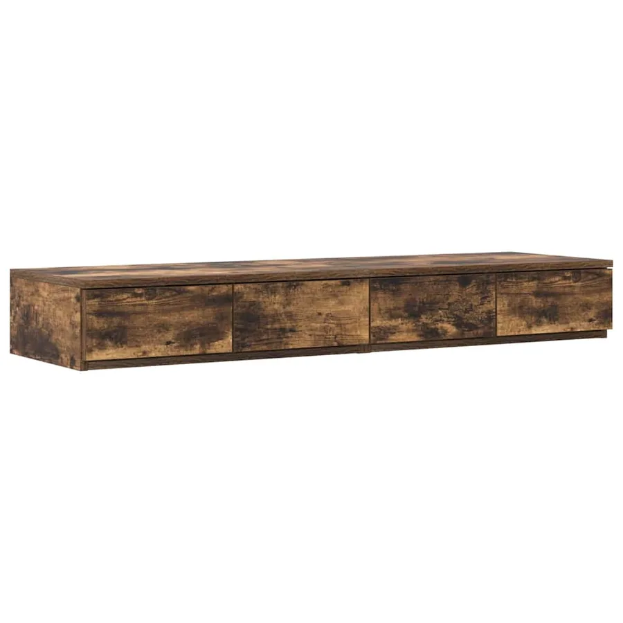 Tiroirs de lit avec tiroir Chêne fumé 120 x 36,5 x 16,5 cm - 2