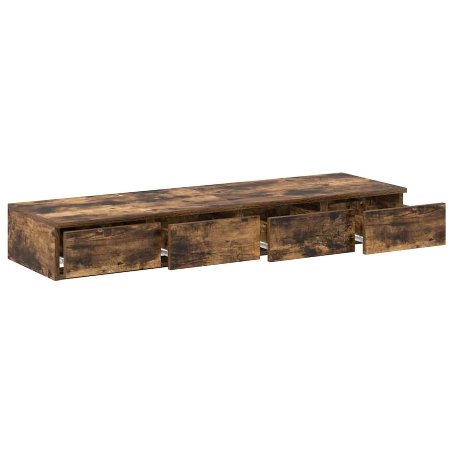 Tiroirs de lit avec tiroir Chêne fumé 120 x 36,5 x 16,5 cm - 5